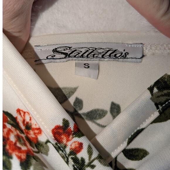 Stilletto's Maxi Dress Womens Small V Neck Babydoll Cottagecore‎ Romantic - Picture 4 of 11